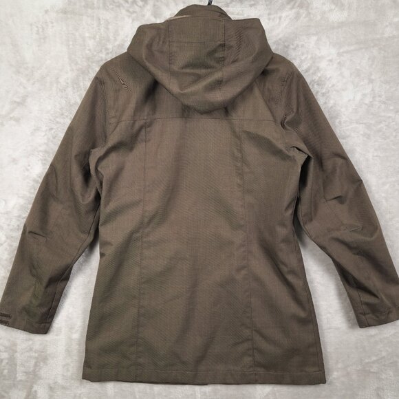 WindRiver Windbreaker Jacket Brown Detachable Hood Womens Size S - Picture 2 of 10